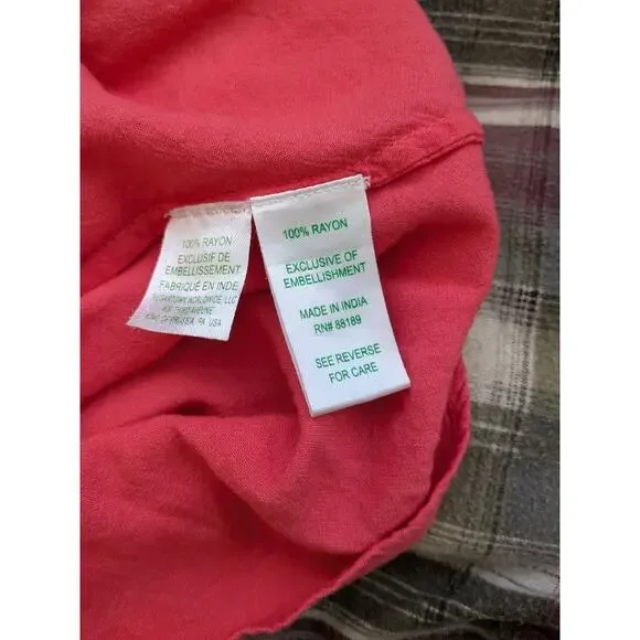 Lilly Pulitzer Sz XL VIOLET Beaded Island Coral Tunic Top - Picture 4 of 5